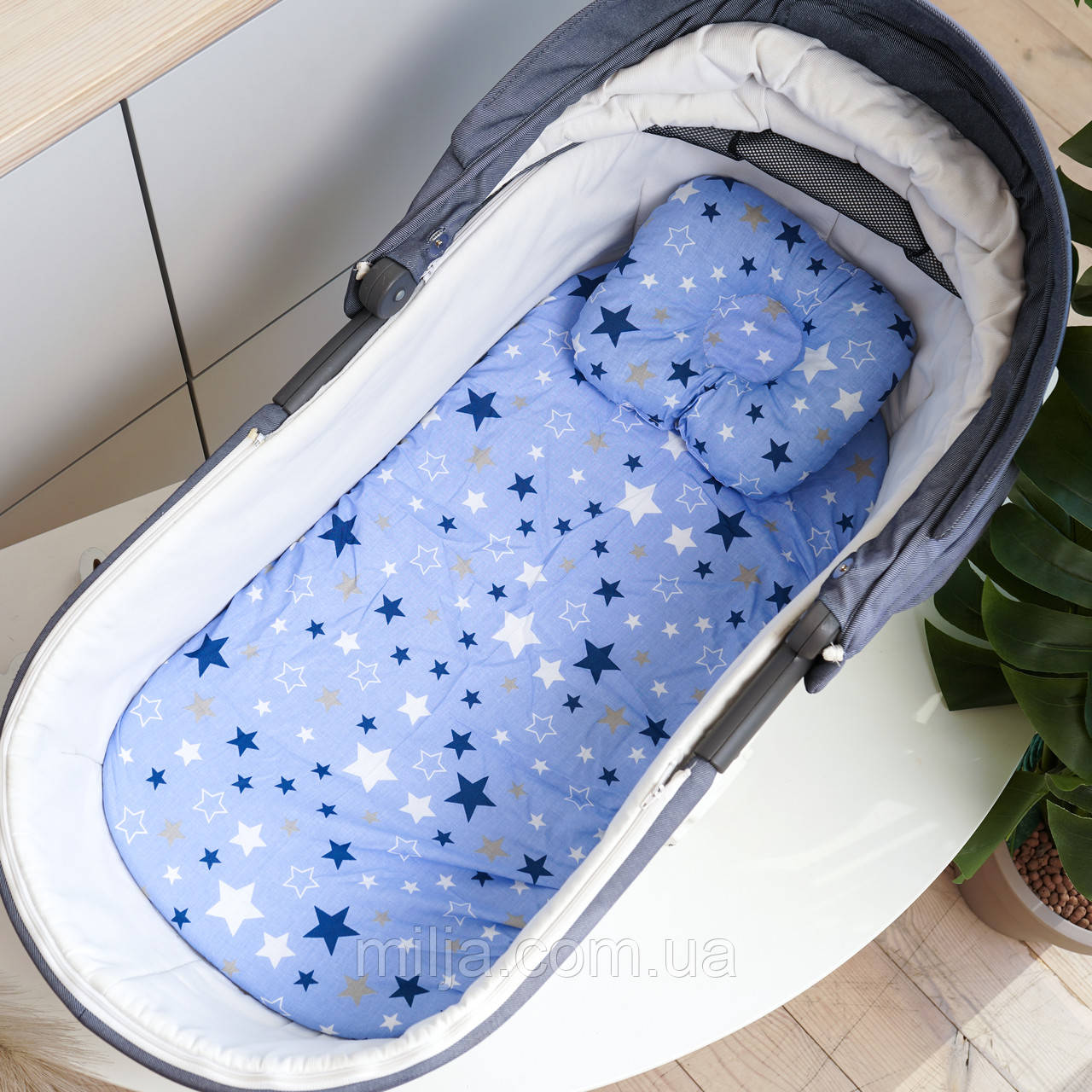 Комплект простирадло i подушка в дитячу коляску 80 * 40 см, фото 1