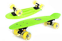 Скейт "Penny Board BVR-011" со светящимися колесами LED с декой 55 на 15 см (Пенни лайт) оригинал