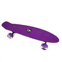 Скейт "Penny Board Фиолетовый" со светящимися колесами LED (Пенни лайт) оригинал