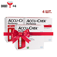 Тест-полоски Акку-Чек Перформа (Accu-Chek Performa) 100 шт. 4 упаковки