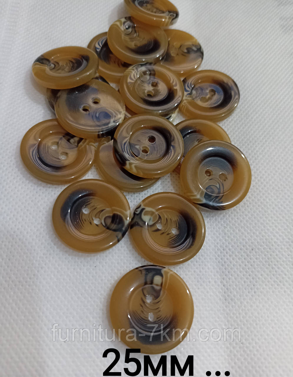 Ґудзики рогові,25 мм. паковання.-200шт., фото 1