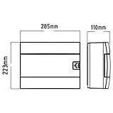 Щиток на 12 автомати зовнішнього встановлення чорний HOROZ ELECTRIC, фото 2