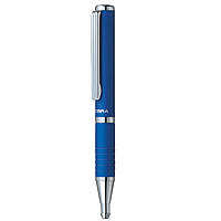 Ручки подарочные в эксклюзивном футляре Zebra SL-F1 синий РШ металлическая Slide 0,7 в футляре синяя