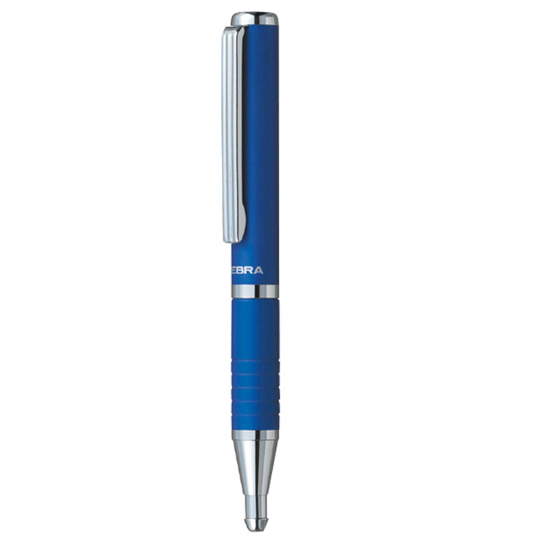 Ручки подарункові в ексклюзивному футлярі Zebra SL-F1 синій РШ металева Slide 0,7 у футлярі синя