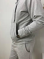 Чоловічий костюм двухнитка Турція світло сірий