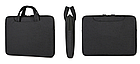Сумка для ноутбука чорна 15,6" плоска повсякденна сумка до ноутбуку 15 дюймів чорна, фото 2