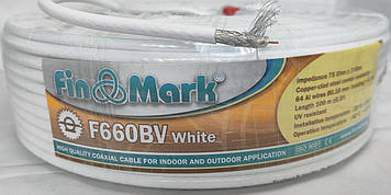 Телевізійний кабель Finmark F660BV,білий, 100 м
