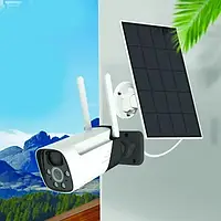 Камера видеонаблюдения с солнечной панелью W07 APP ICSSE 6 mp/ Поворотная уличная камера,TG
