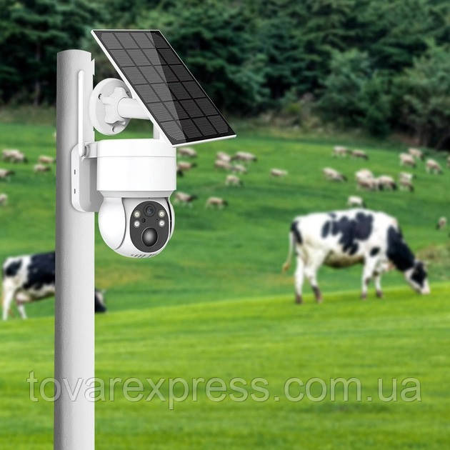 Камера видеонаблюдения с солнечной панелью W06 App ICSEE 6 mp 360/ Поворотная уличная IP Solar камера,TE - фото 7 - id-p1849658257