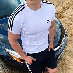 Чоловічий спортивний костюм Adidas літній шорти футболка комплект Адідас