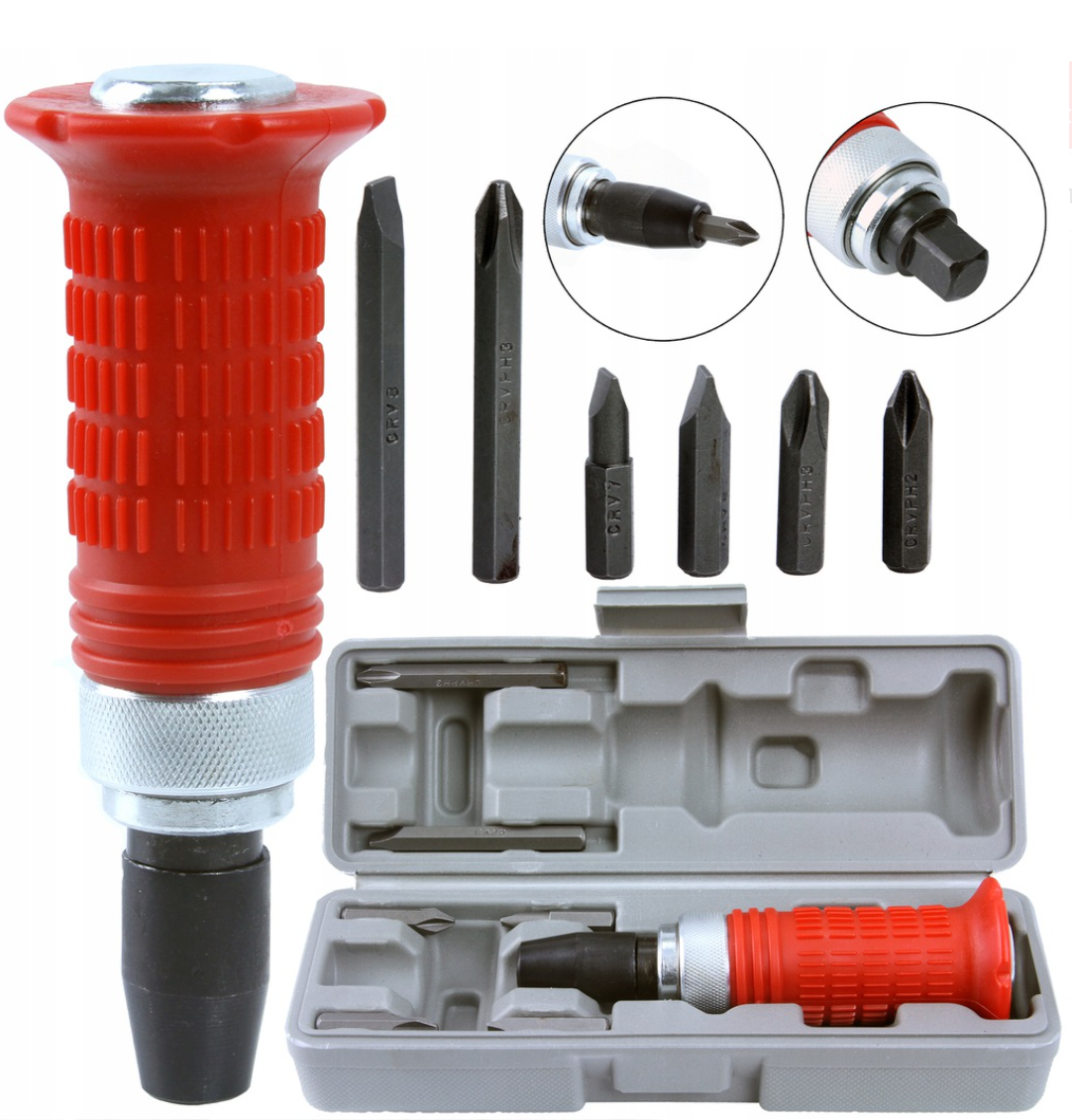 Ударно-поворотна викрутка 1/2" з набором біт 7 од. Profline 63431