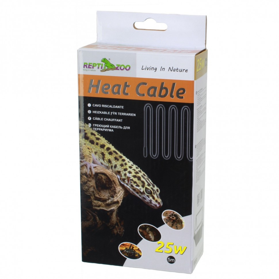 Нагрівальний кабель 5м Repti-Zoo Heat Cable 25W для тераріума