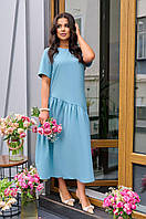 Летнее женское платье большого размера Ткань : софт Размер : 46-48,50-52,54-56,58-60,62-64,66-68