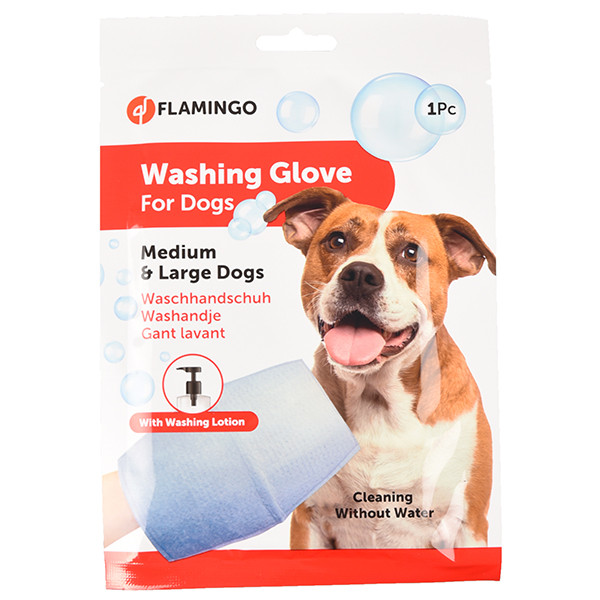 Flamingo Washing Glove Dog Універсальна волога рукавиця-серветка для собак L | 20х15.2х0.2 см, фото 1