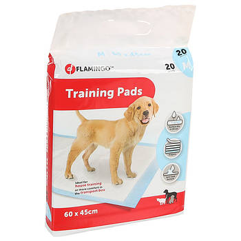 Flamingo Training Pads Puppy ФЛАМІНГО пелюшка для цуценят одноразова M | 60х45 см