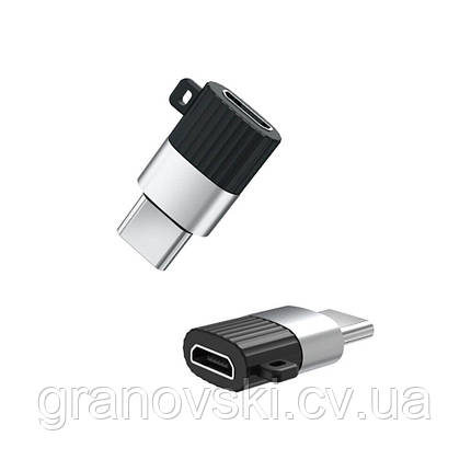 Перехідник OTG XO NB149A micro USB to Type-C, фото 2
