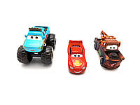 Ігровий набір трьох героїв із мультфільму Тачки On The Road (Disney Pixar Cars Die-cast 3-Pack) від Mattel