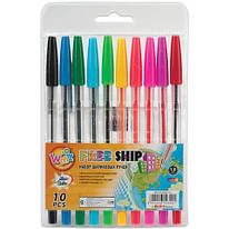 Набір кулькових ручок 10 кольорів Beifa AA927-10, 470425