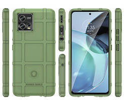 Протиударний чохол Shield для Motorola G72 зелений гумовий бампер