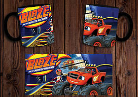 Чашка "Блиск і монстрмашини" / Кружка Blaze and the Monster Machines №1 Чорний