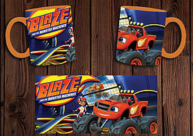 Чашка "Блиск і монстрмашини" / Кружка Blaze and the Monster Machines №1 Помаранчевий