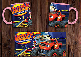 Чашка "Блиск і монстрмашини" / Кружка Blaze and the Monster Machines №1 Рожевий
