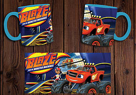 Чашка "Блиск і монстрмашини" / Кружка Blaze and the Monster Machines №1 Блакитний
