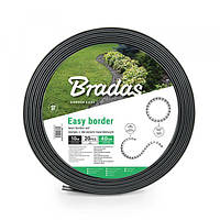 Бордюр газонний 40мм х 10м з комплектом кілків Bradas EASY BORDER графіт, OBEGY4010SET