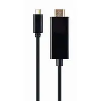 Відео-кабель Cablexpert A-CM-HDMIM-01 USB Type-C (тато) - HDMI (тато), 2m Black