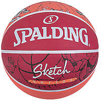 Мяч баскетбольный Sketch Drible Ball Spalding 84381Z, №7 , Land of Toys