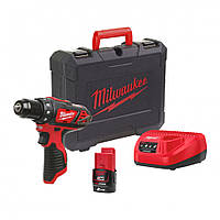 Дрель-шуруповерт аккумуляторный Milwaukee M12 BDD-201C (4933479439)