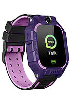 Детские смарт часы с сим картой и GPS трекером (телефон) Q19 8450 DobraMAMA Фиолетовый 61721