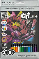 Олівці кольорові ZiBi Art Line круглі 18 кольорів