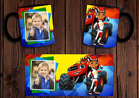 Чашка "Блиск і монстрмашини" / Кружка Blaze and the Monster Machines №2 Чорний