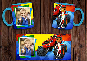 Чашка "Блиск і монстрмашини" / Кружка Blaze and the Monster Machines №2 Блакитний