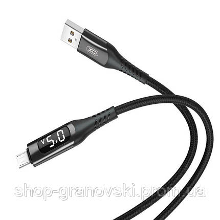 USB кабель Micro XO NB162 led 2.4A 1m, фото 2