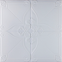 3Д панели потолочные самоклеющиеся, 3D панели самоклейка для потолка и стен 700х700х6 мм Цветок, Белый