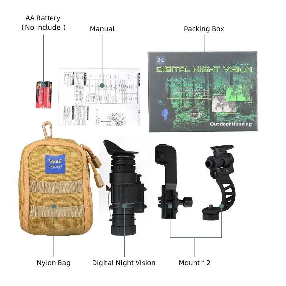 ПНВ прибор ночного виденья PVS-14 Night Vision HK27-0008 с функцией зумма до x3 - фото 6 - id-p1849751869