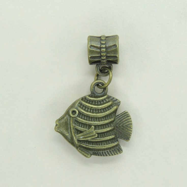 Кулон підвіска Liresmina Jewelry Рибка Флаундер 2 см бронзовий