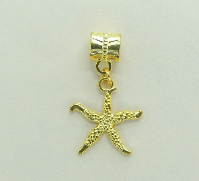 Кулон підвіска Liresmina Jewelry Зірка Океанські глибини 2 см золотистий