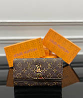 Кошелек коричневый женский Louis Vuitton Кошелек с принтом Луи Витон Люкс качество lv