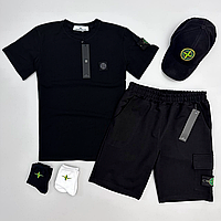 Набір футболка шорти кепка 2пари носки Stone Island .Хит!