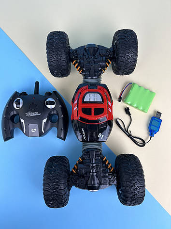 Машина-трансформер на радіокеруванні, перевертиш Leopard king 34см червоний, фото 1