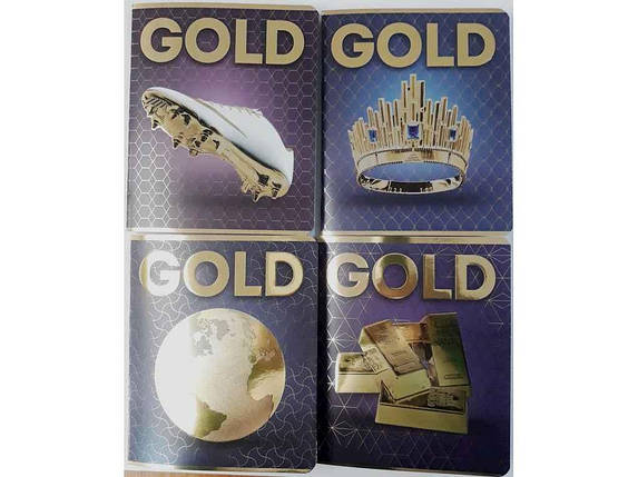 Зошит в клітинку 48арк.10шт/уп серія SUPER GOLD МІКС-1, ТМ ТЕТРАДА FG, фото 1