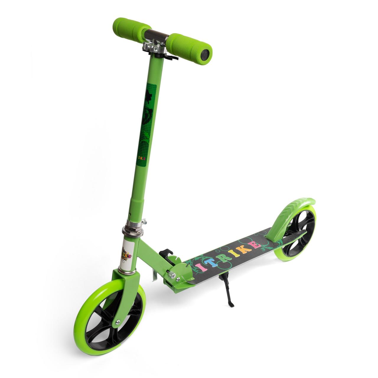 Самокат дитячий двоколісний складаний iTrike SR2-010-4 самокат для дітей від 5 років Зелений, фото 1