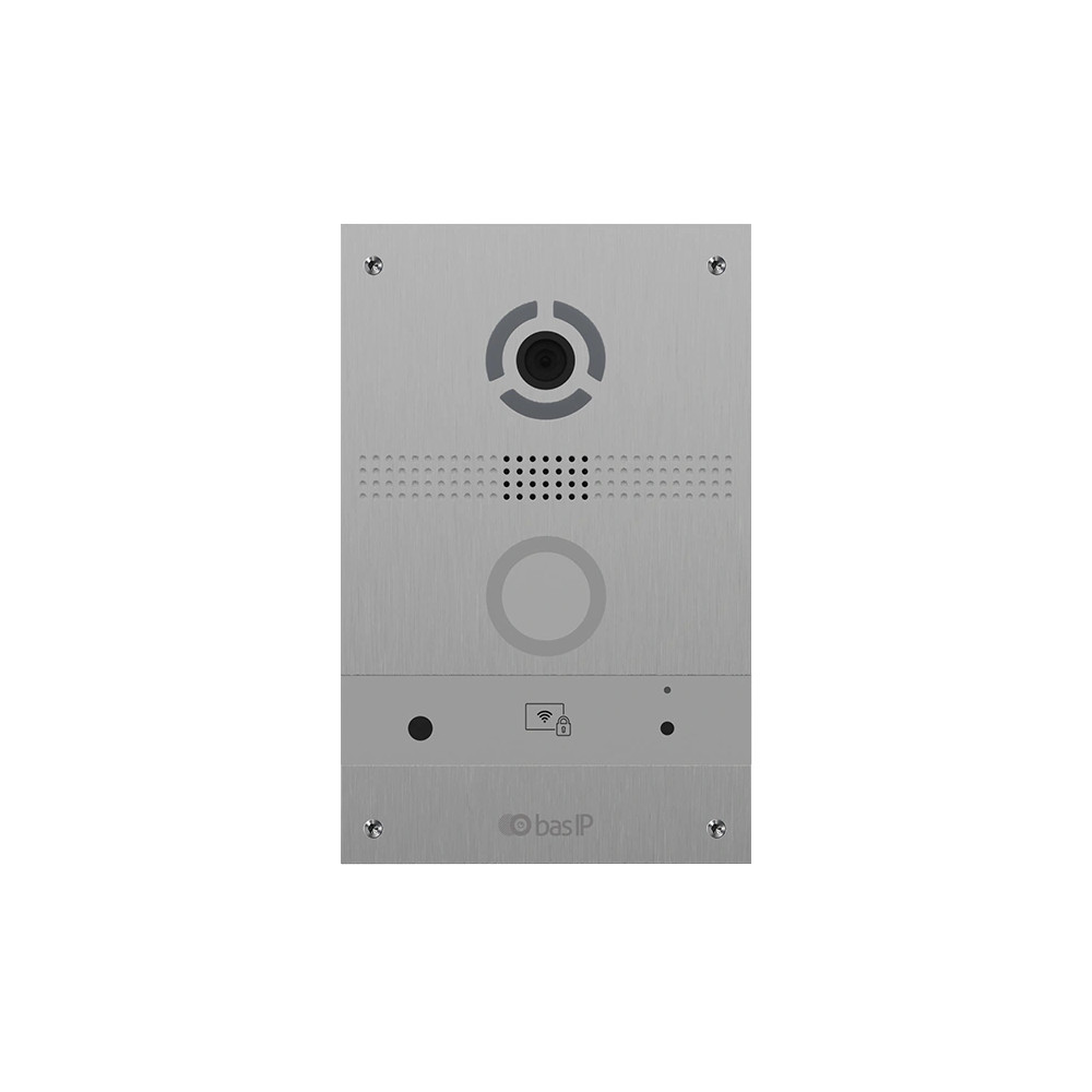 IP панель виклику Bas-IP AV-08FB silver з розпізнаванням облич і зчитувачем UKEY, фото 1