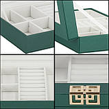 Скринька для прикрас (футляр для біжутерії) Springos 23.5 x 14 x 5.5 см HA1042, фото 9