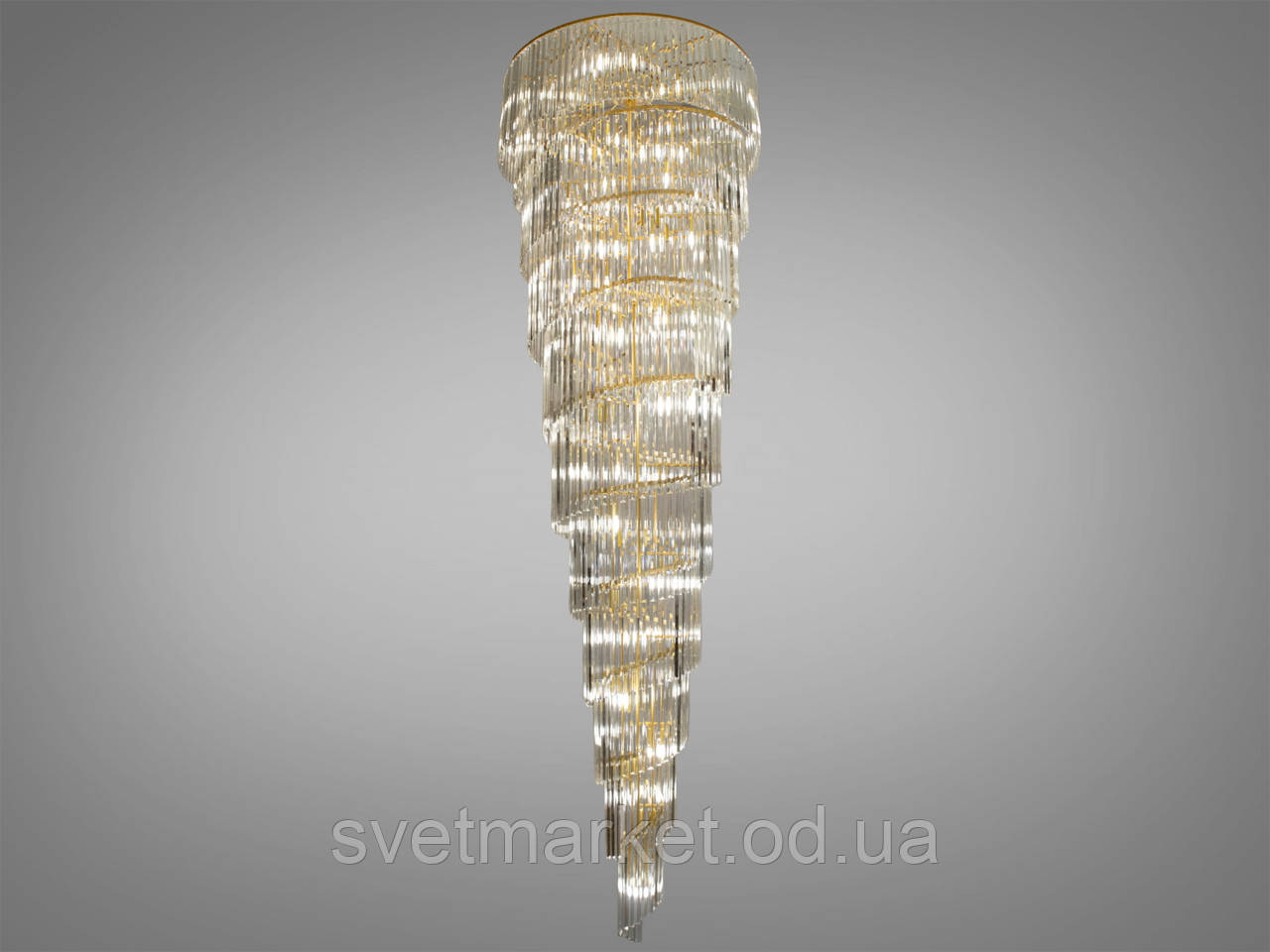Каскадна кришталева люстра 18016/1000xH3300G