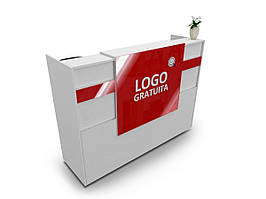 Стойка администратора с акриловой панелью для логотипа, 130х110х60 cм Ташута  (51-51090-01)