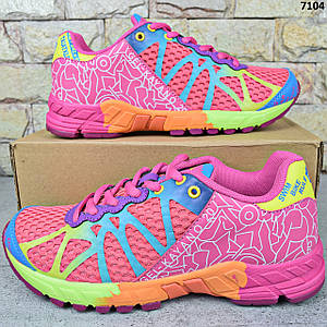 Кросівки жіночі весняно-літні Demax, текстильні яскраві кросівки на гумовій підошві